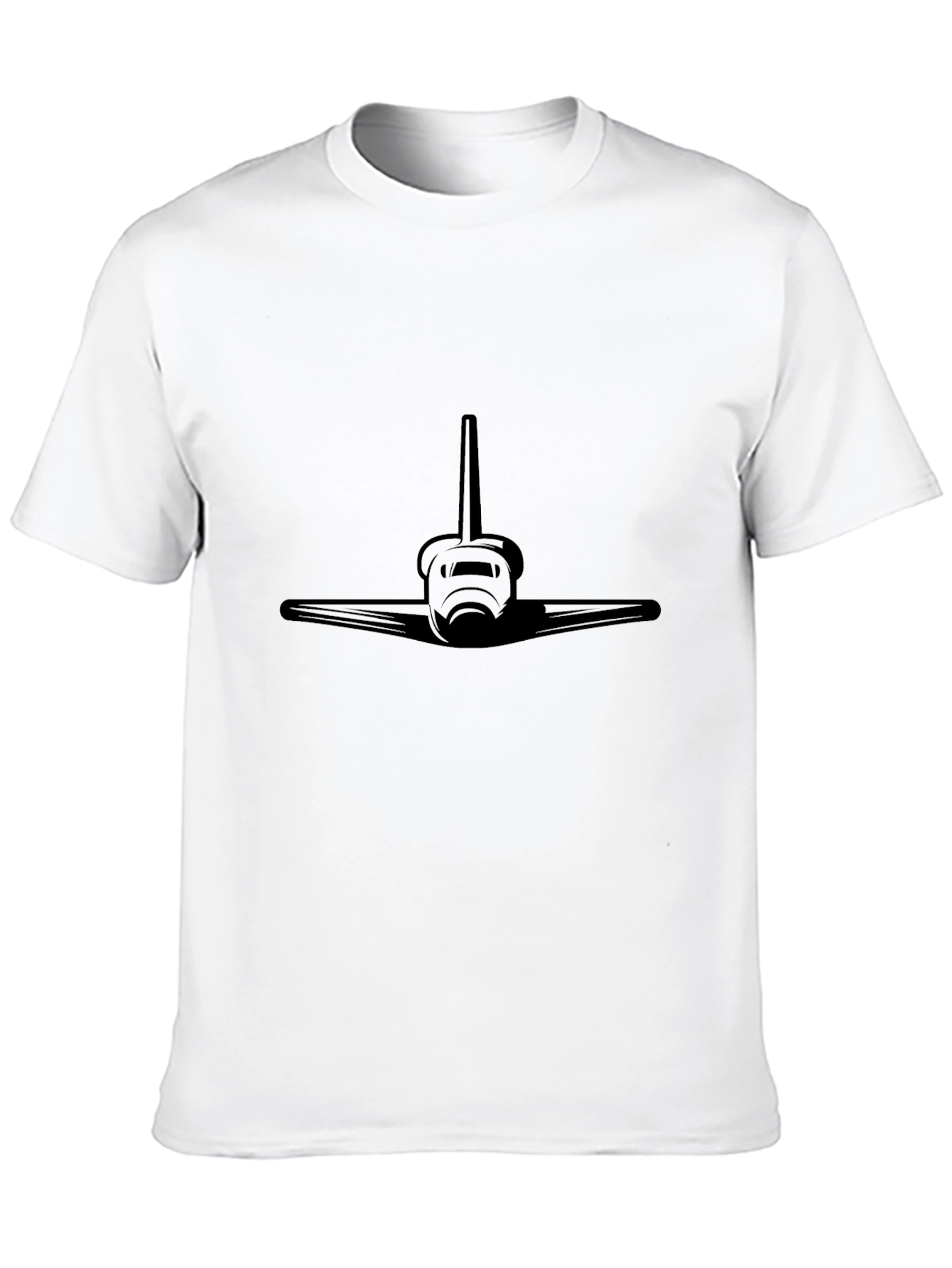Space Shuttle Graphic Tee - Bold Black Shirt