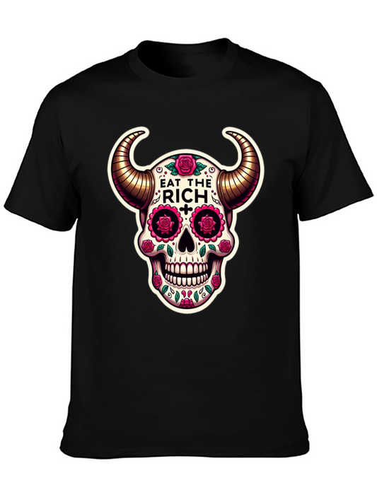 Eat The Rich Skull Graphic T-Shirt