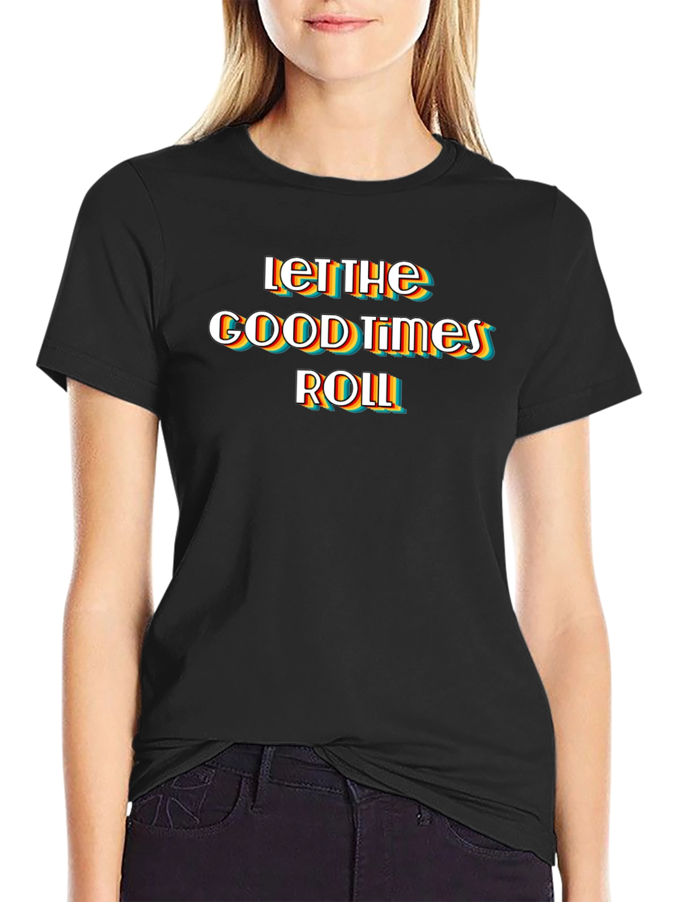 Let The Good Times Roll Black Graphic Tee