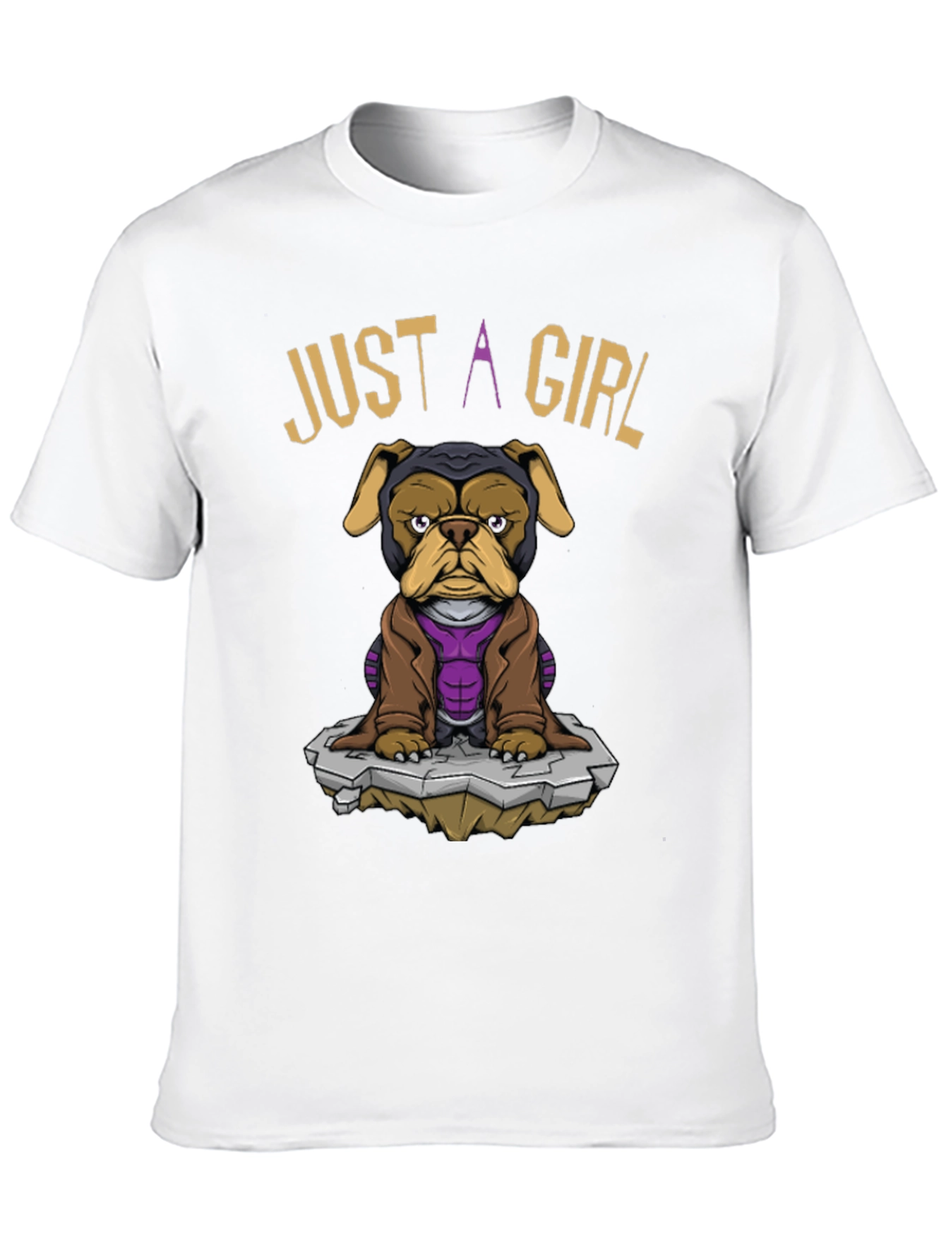 Just A Girl Dog T-Shirt - Superhero Pet Tee