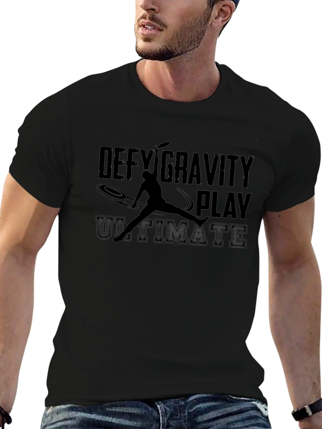 Defy Gravity Ultimate Frisbee Player Tee