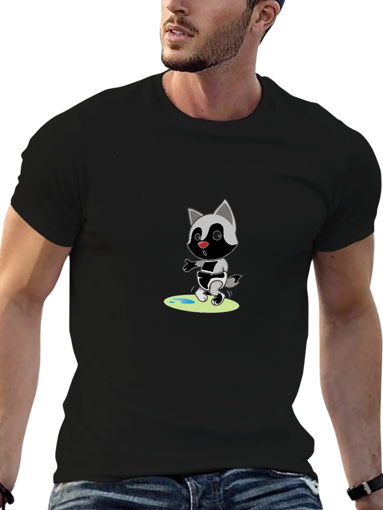 Funny Raccoon T-Shirt Novelty Cartoon Tee