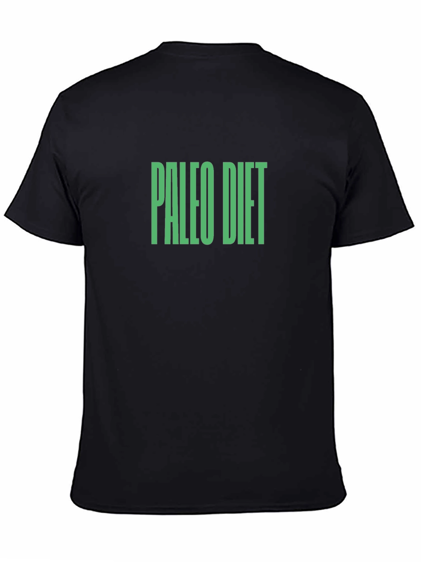 Paleo Diet T-Shirt - Bold Green Text