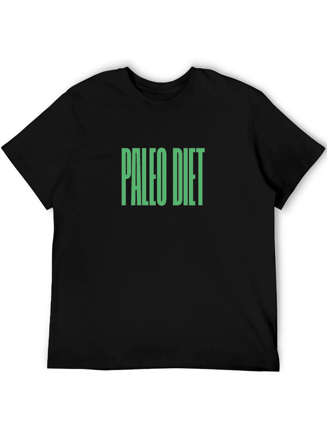 Paleo Diet T-Shirt - Bold Green Text