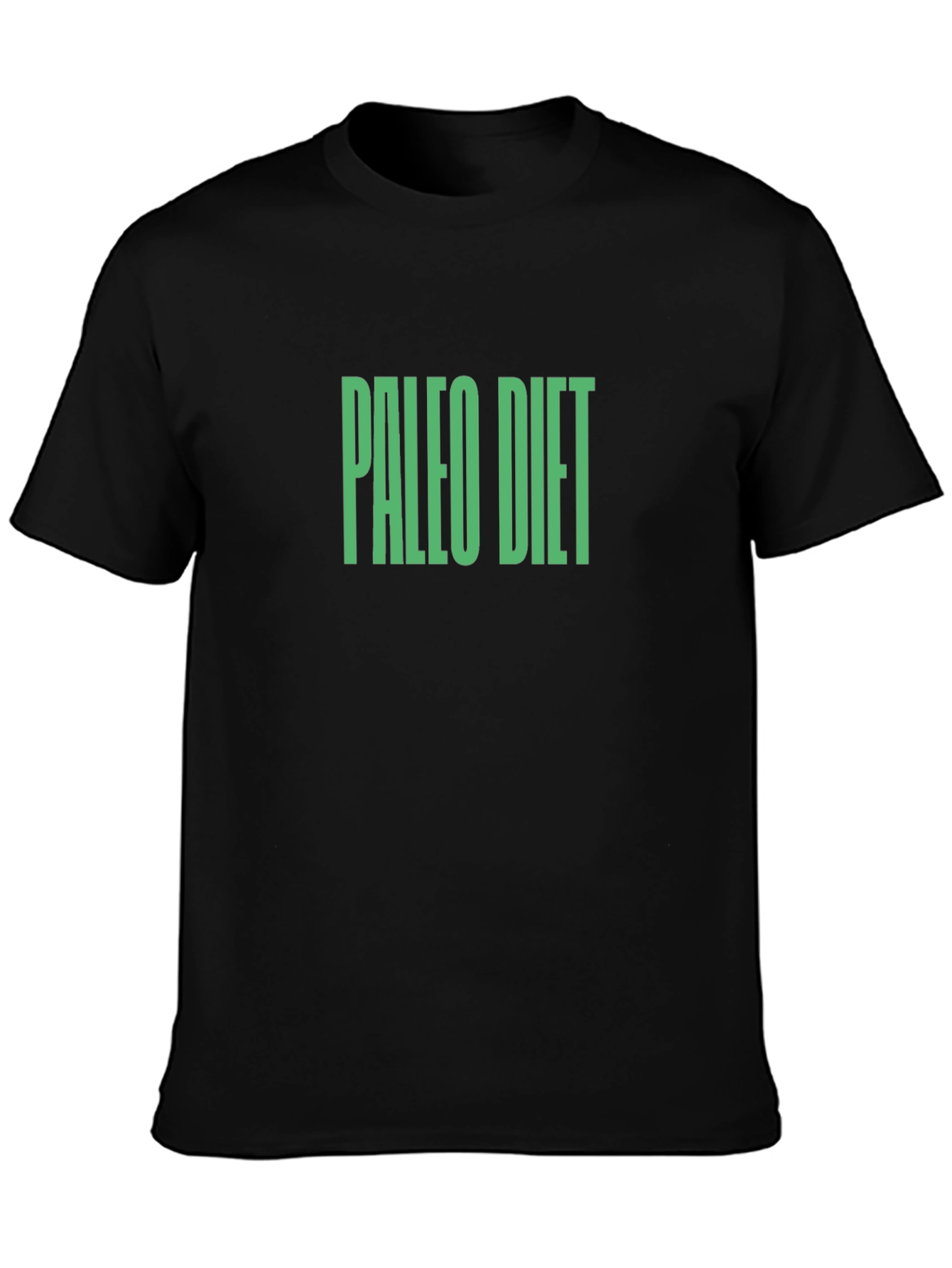 Paleo Diet T-Shirt - Bold Green Text