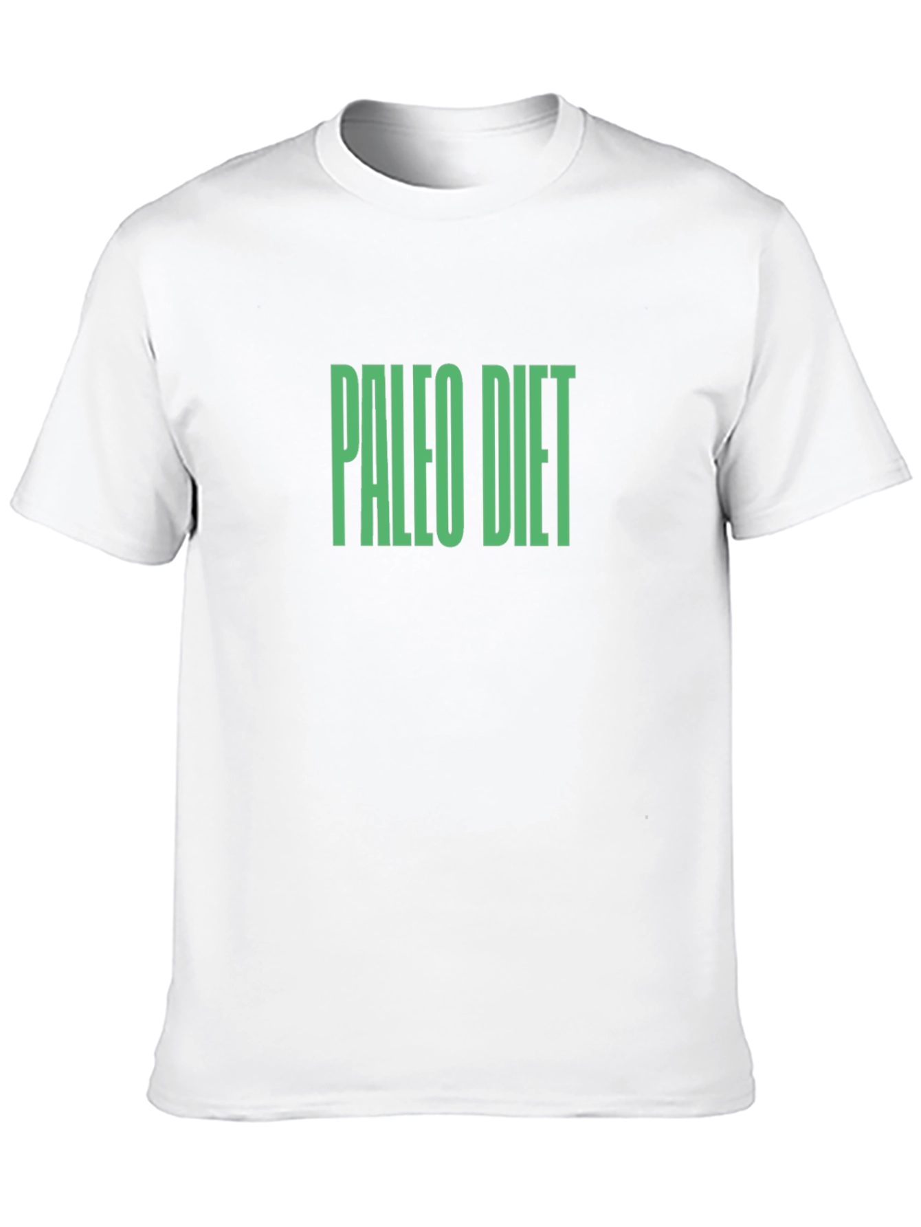 Paleo Diet T-Shirt - Bold Green Text