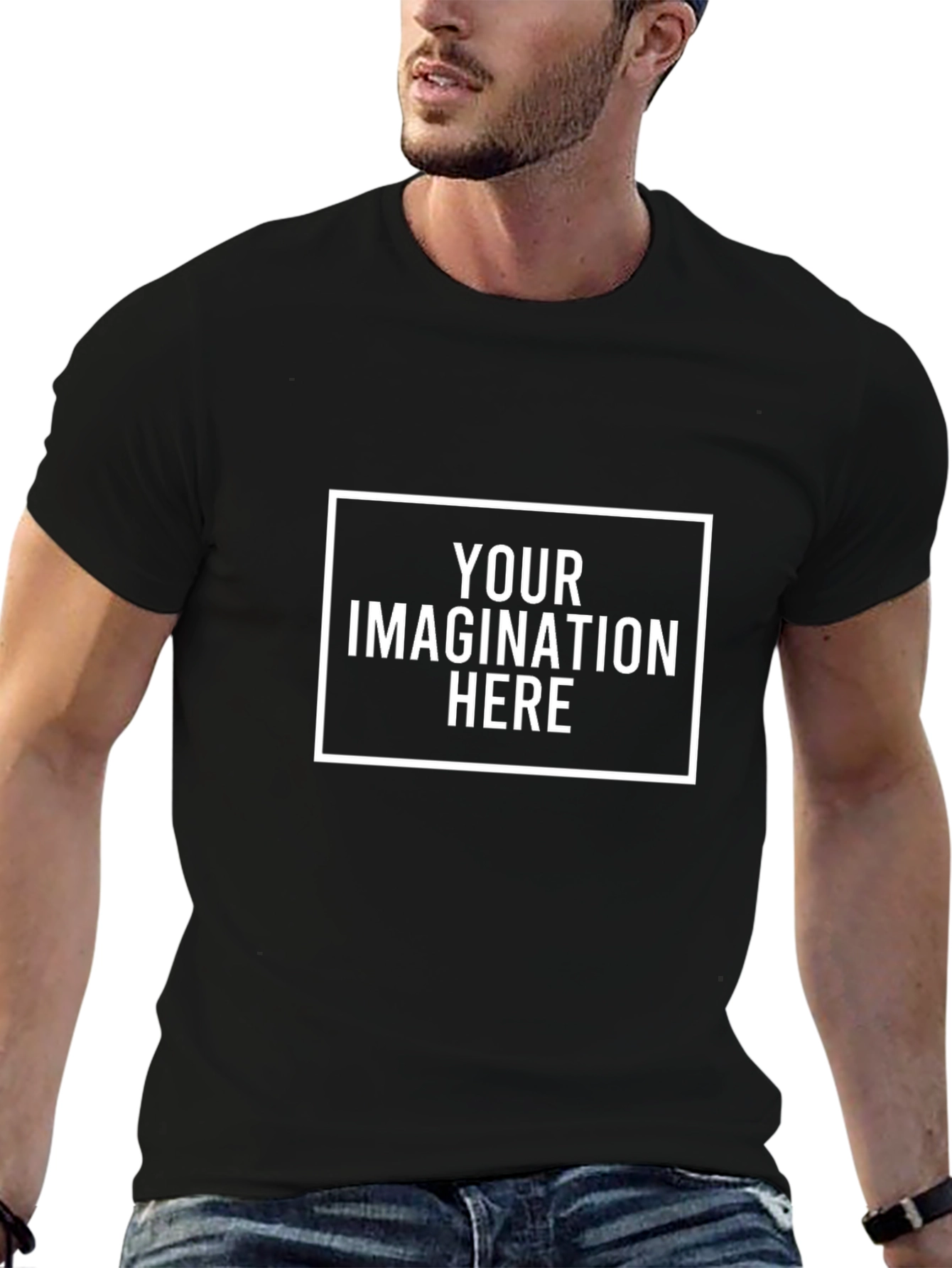 Customizable Black T-Shirt - Your Imagination Here