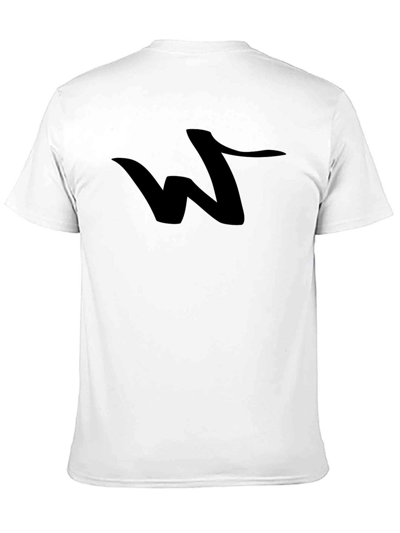 Bold Black Tee with Abstract W Design