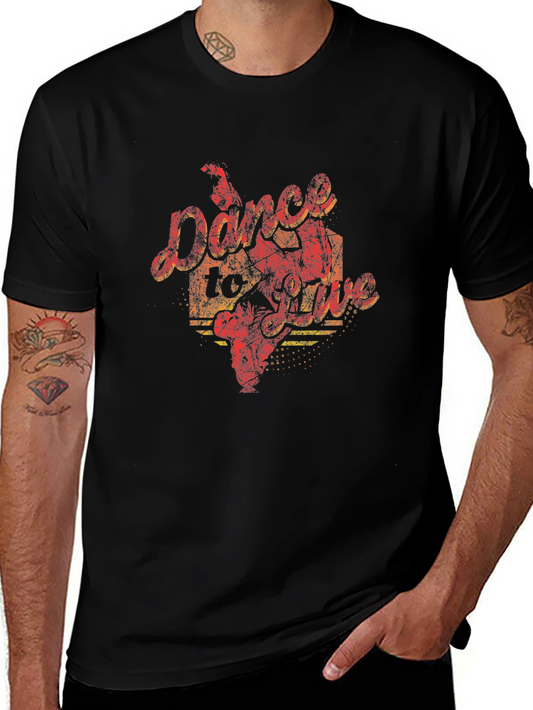 Dance To Live Graphic Black T-Shirt