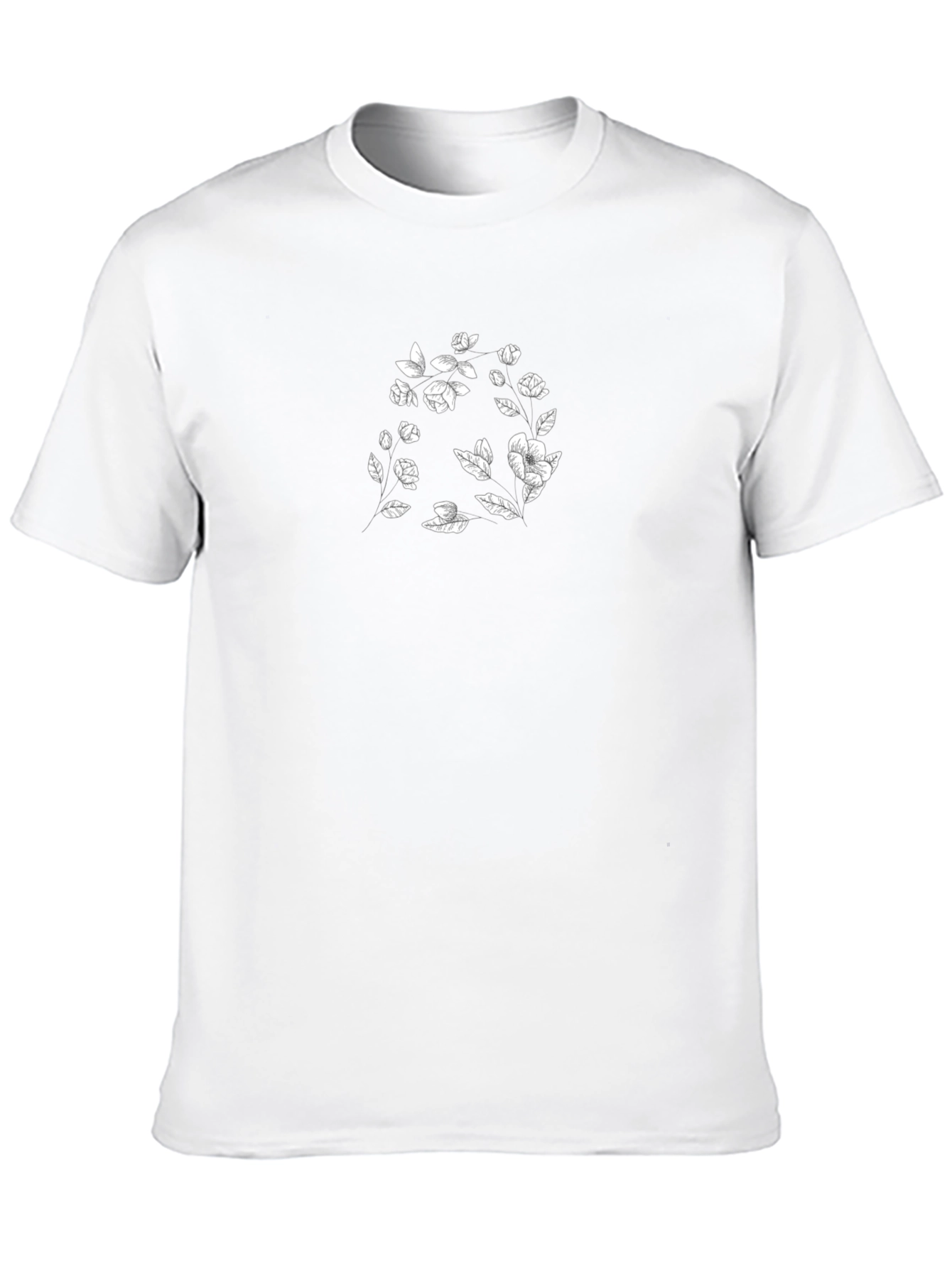Floral Graphic Black T-Shirt - Modern Style