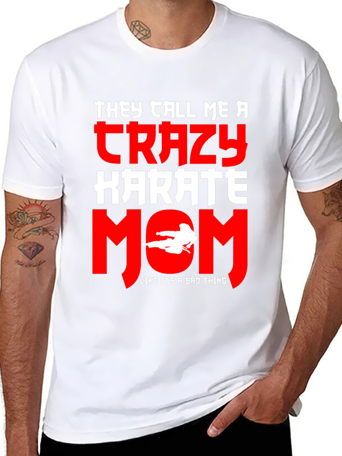 Crazy Karate Mom Graphic Tee - Martial Arts Gift