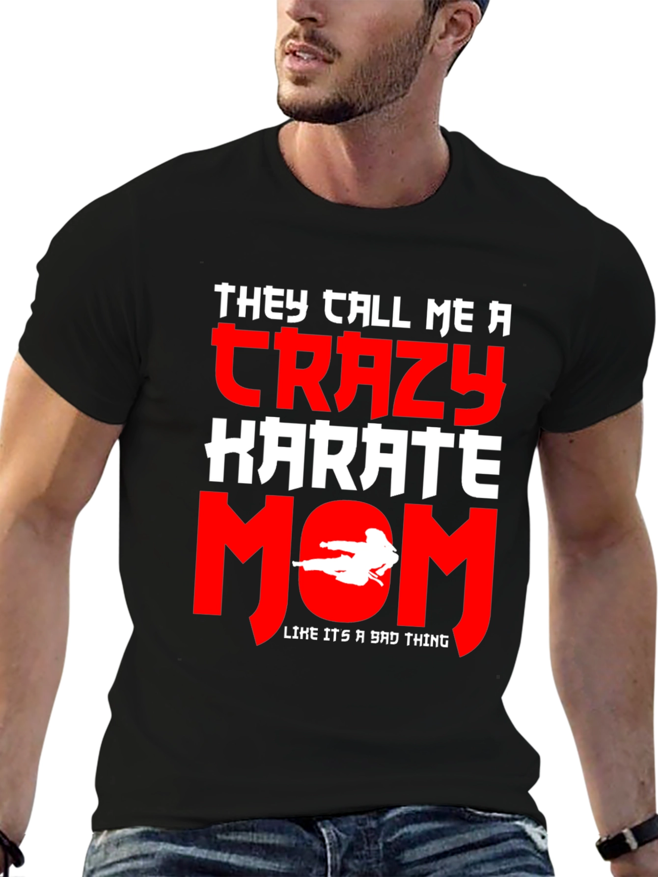 Crazy Karate Mom Graphic Tee - Martial Arts Gift
