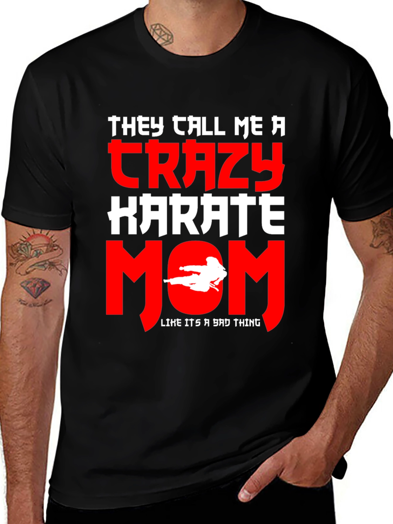 Crazy Karate Mom Graphic Tee - Martial Arts Gift