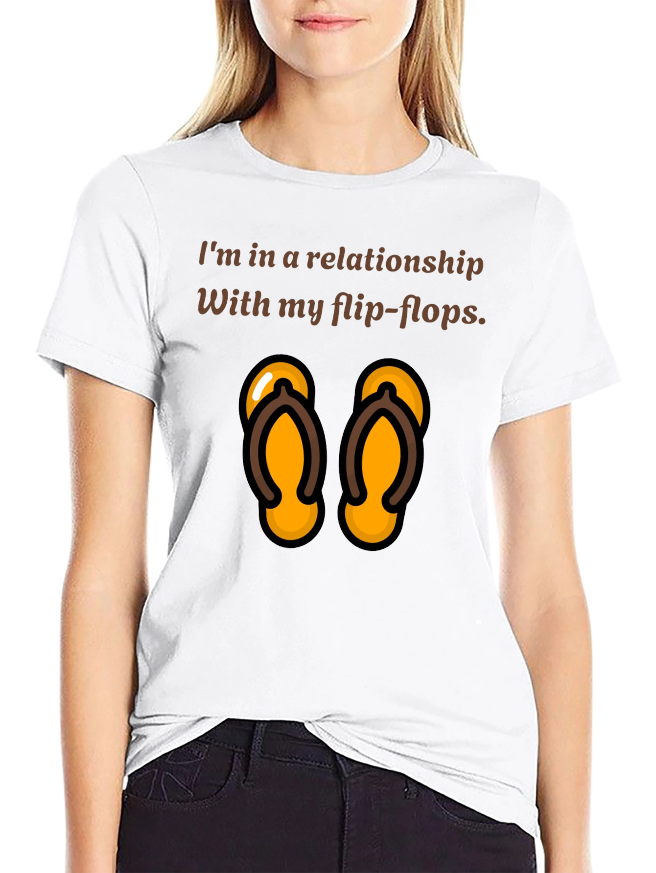 Relationship with Flip Flops T-Shirt - Fun Novelty Tee