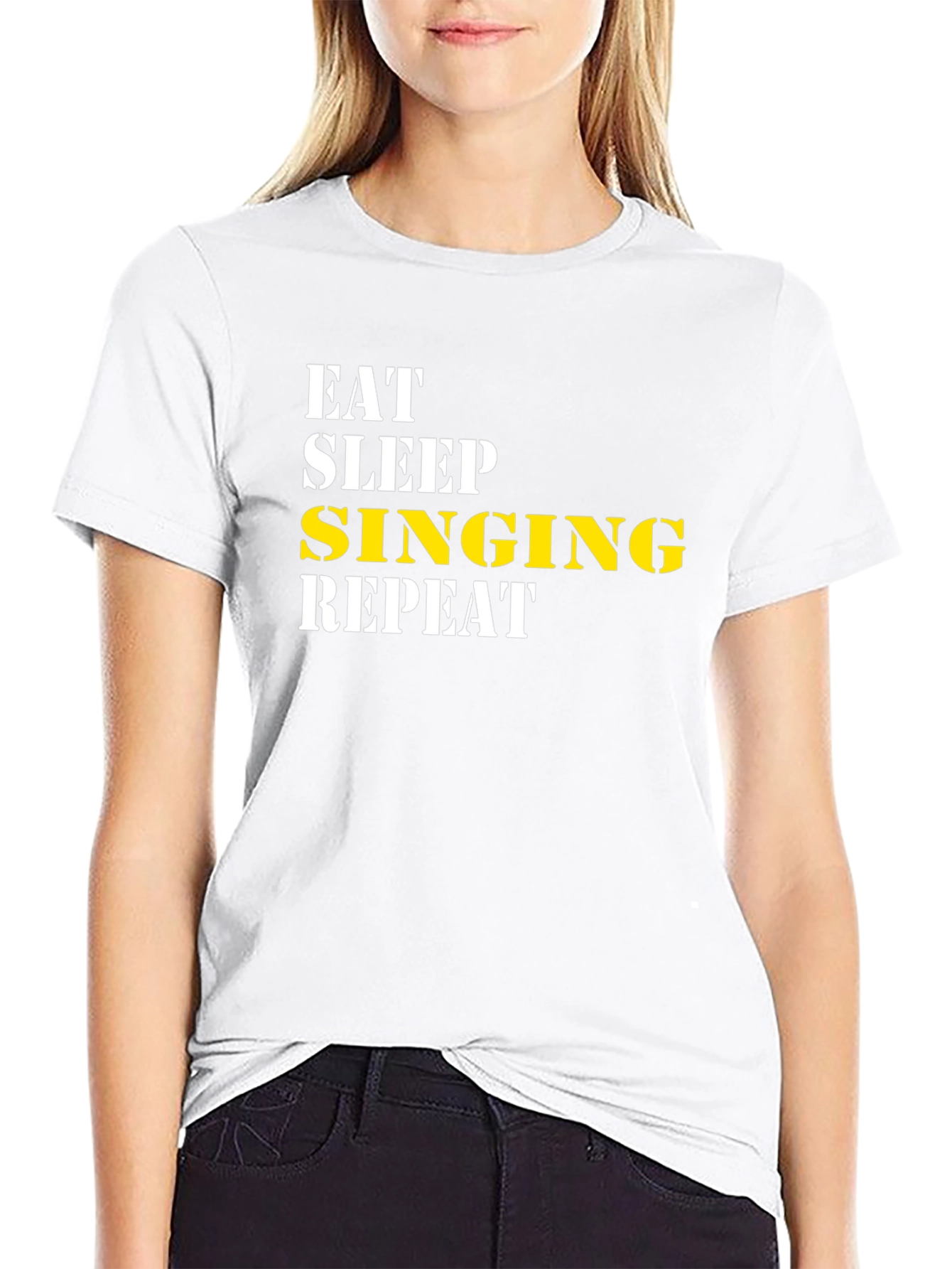 Eat Sleep Singing Repeat Graphic Tee