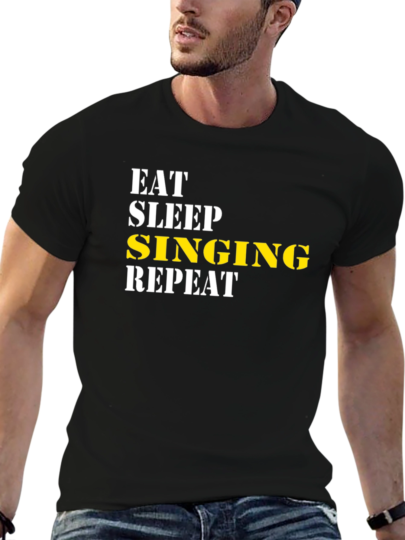 Eat Sleep Singing Repeat Graphic Tee