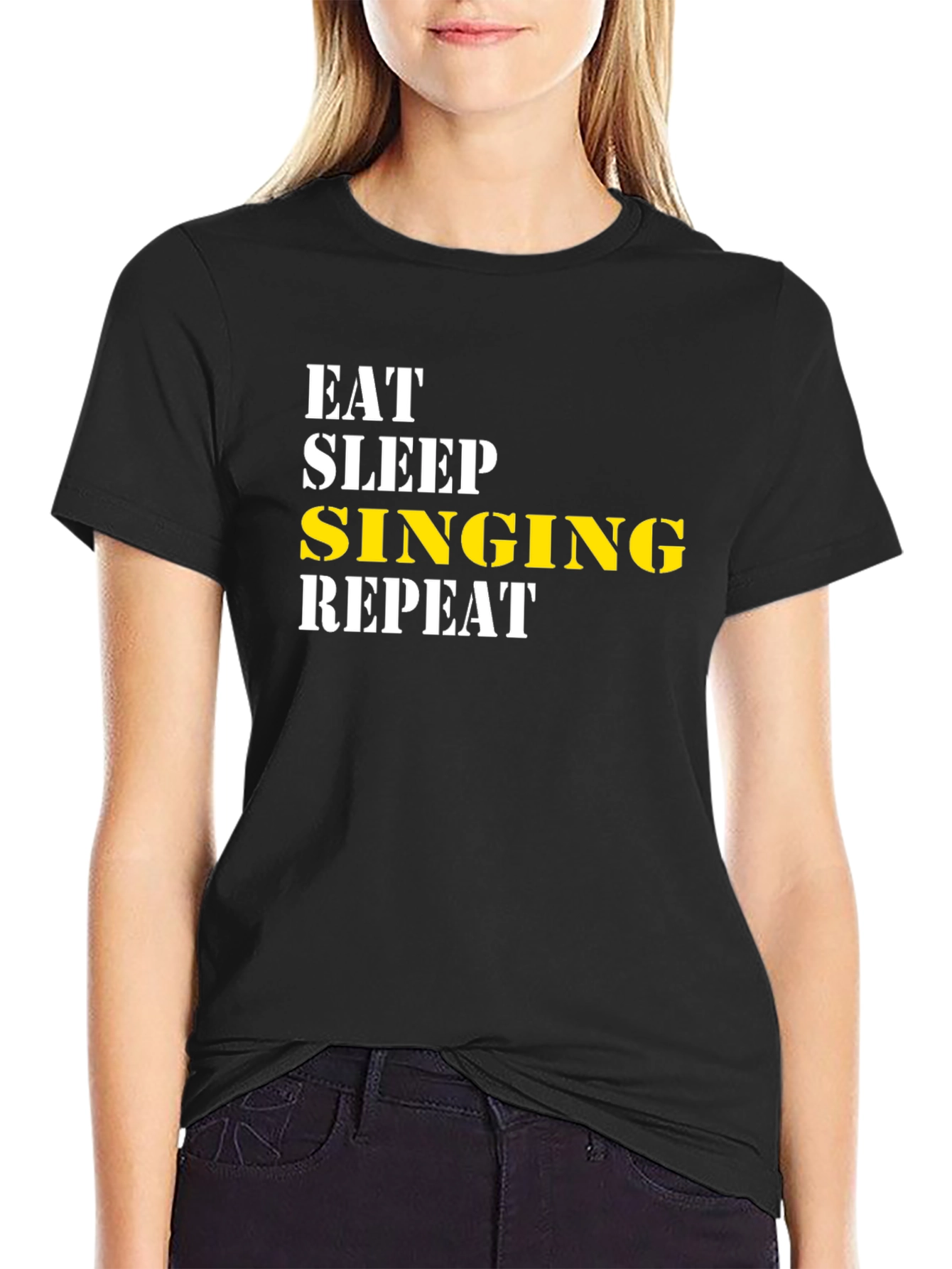 Eat Sleep Singing Repeat Graphic Tee