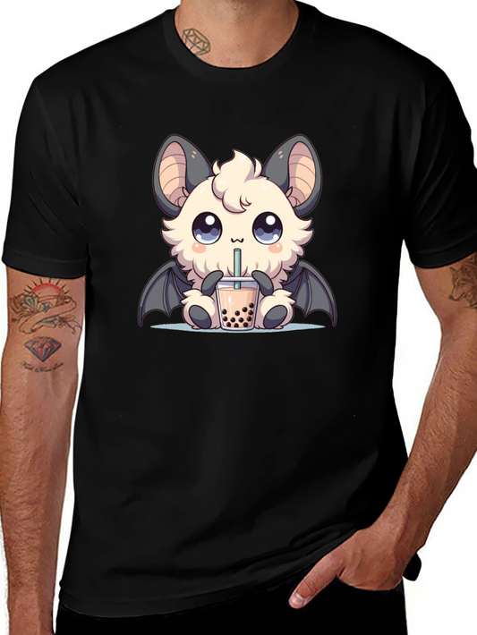 Kawaii Bat Boba Tea Graphic Tee