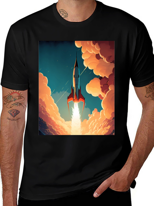 Retro Rocket T-Shirt - Blast Off in Style!
