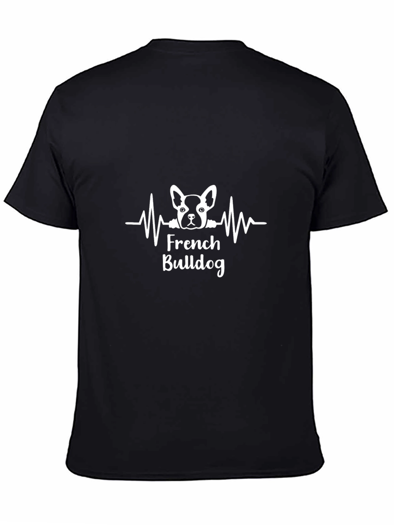 French Bulldog Heartbeat T-Shirt - Black