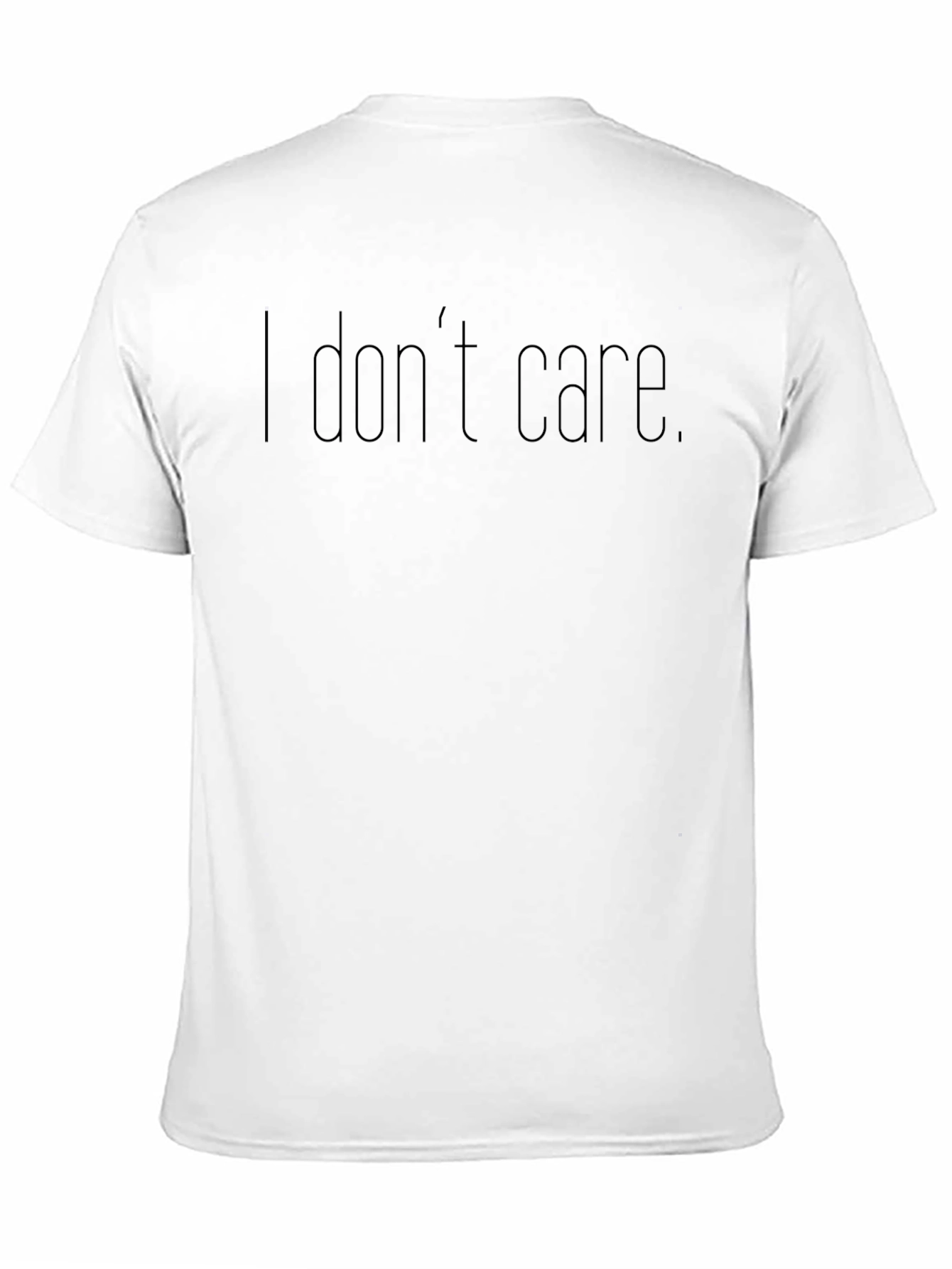 Mens I Dont Care Black Graphic Tee