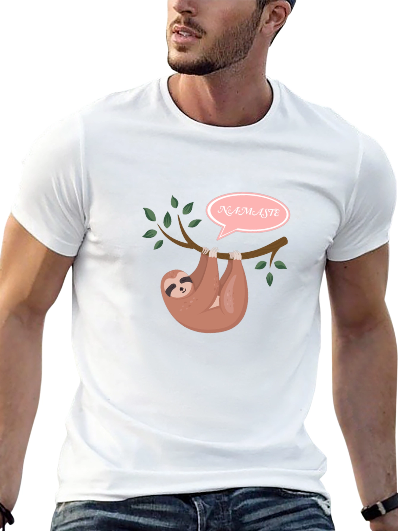 Sloth Namaste Graphic T-Shirt
