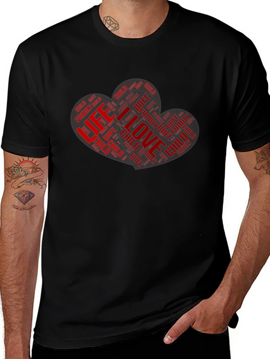 Family Love Heart Graphic T-Shirt