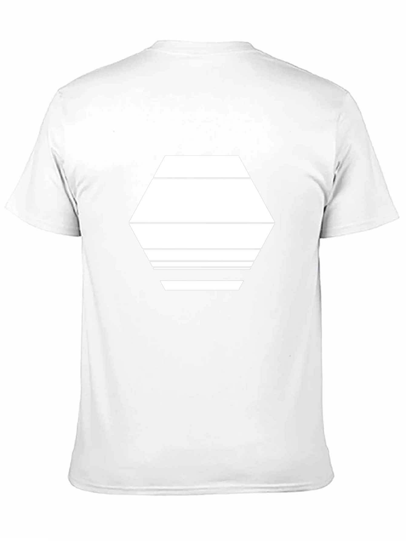 Modern Hexagon Graphic Tee - Black Cotton Blend