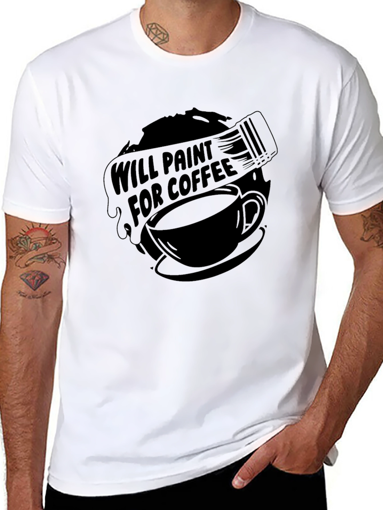 Will Paint for Coffee - Graphic Tee