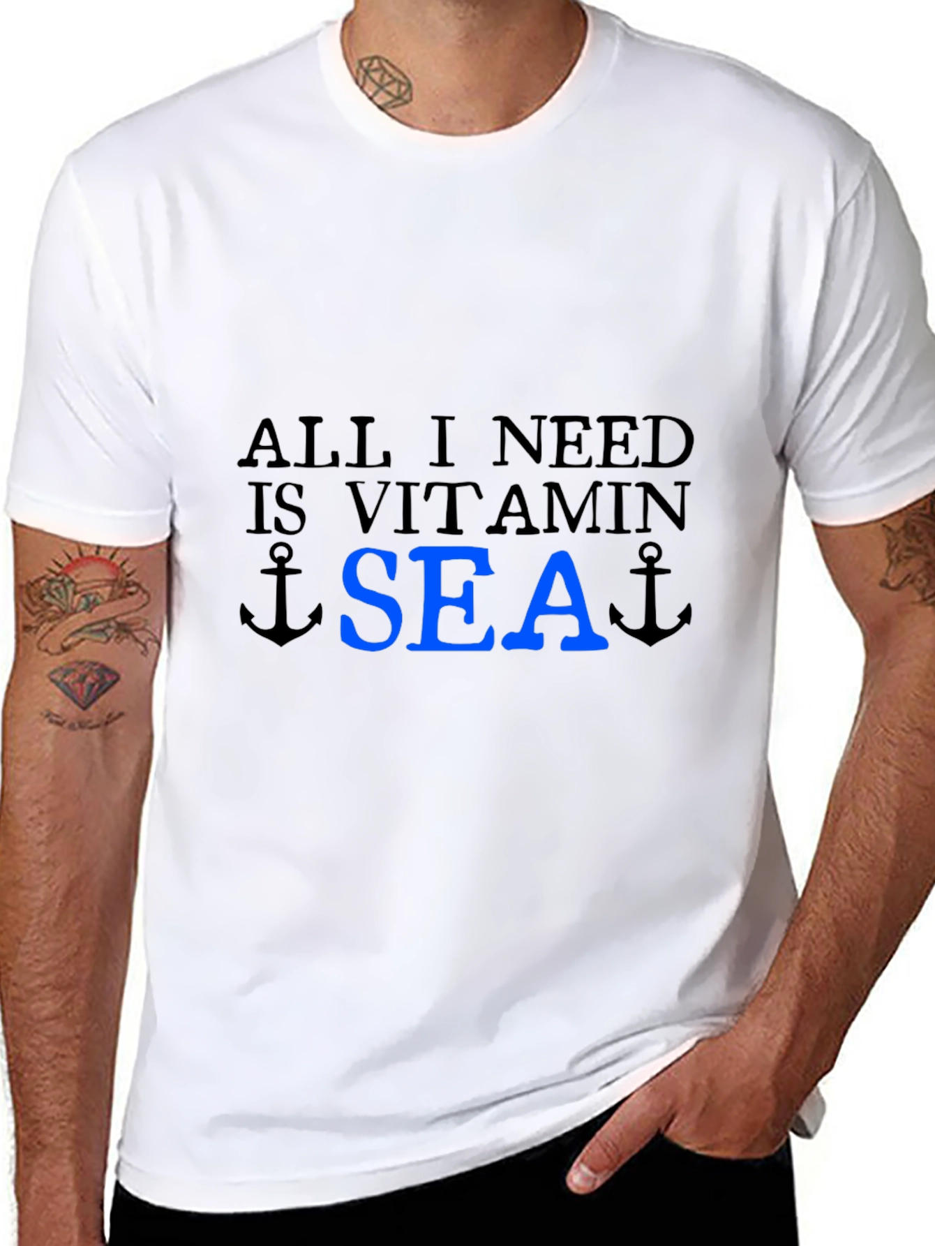 Vitamin Sea T-Shirt - Black Cotton Tee