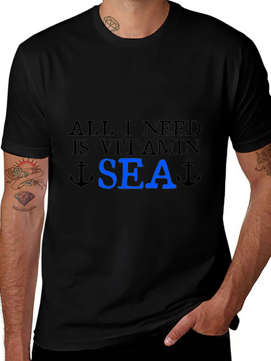 Vitamin Sea T-Shirt - Black Cotton Tee