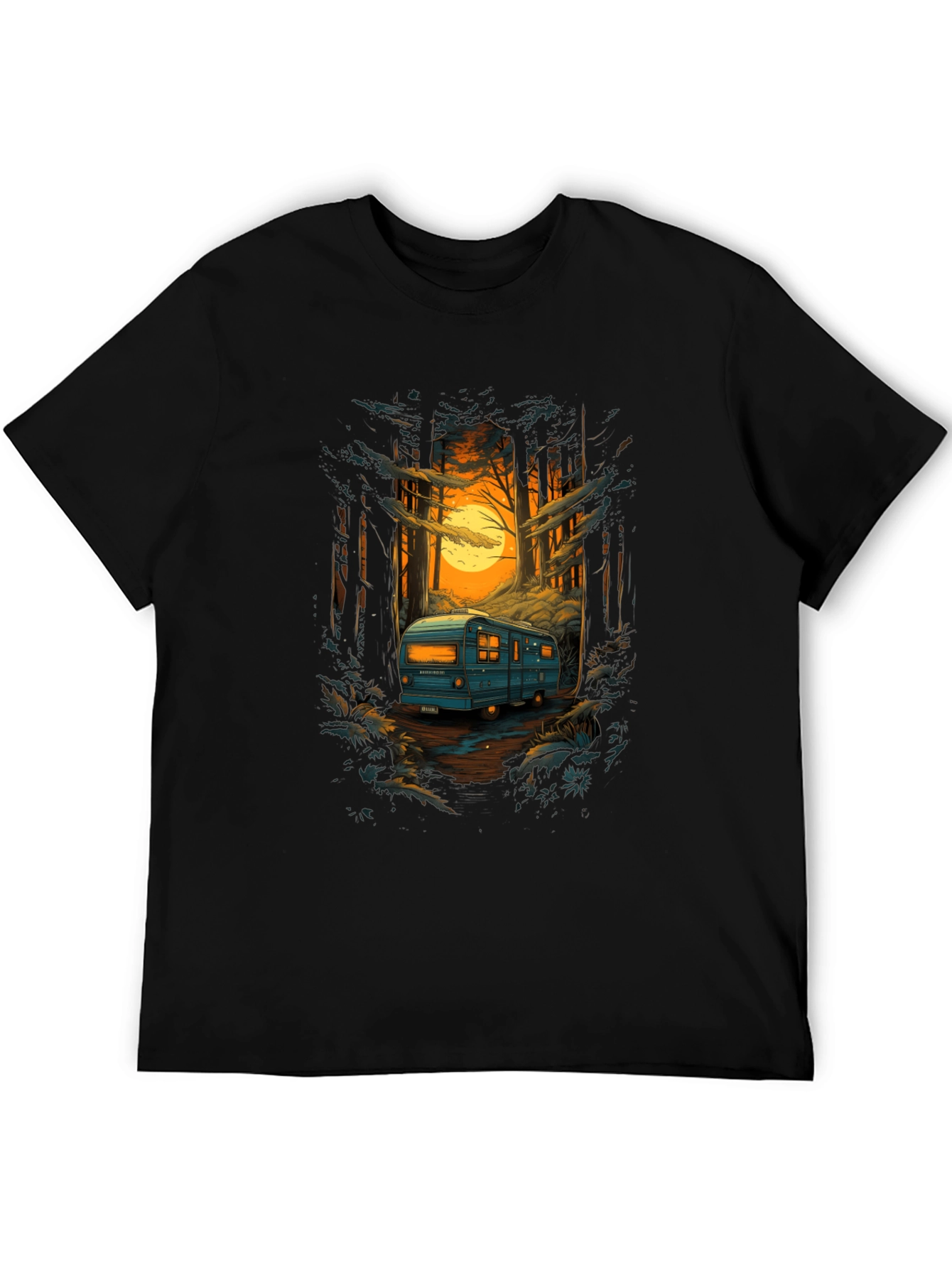 Adventure Awaits: RV in Forest T-Shirt