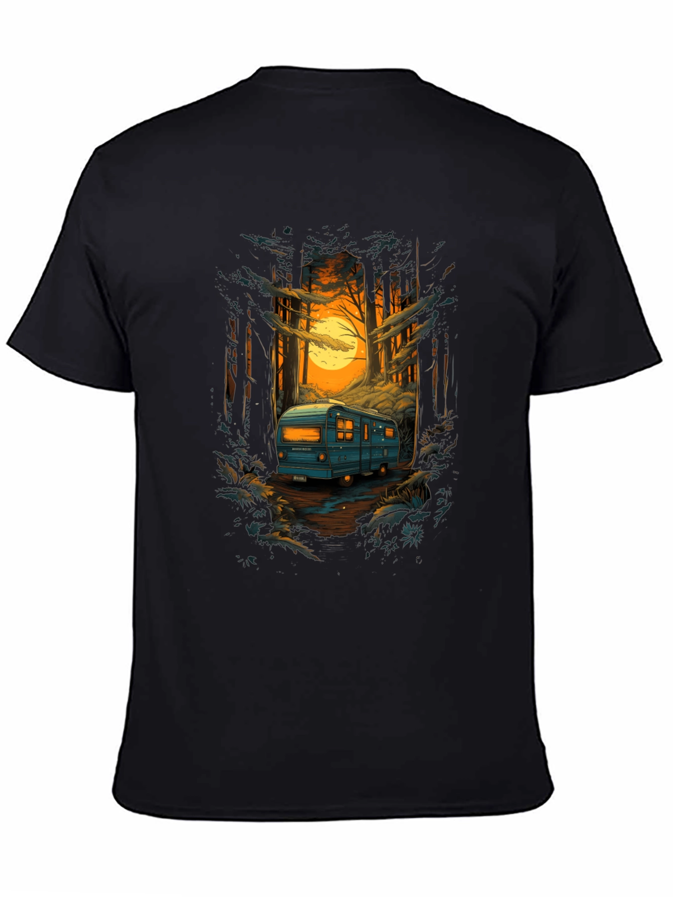 Adventure Awaits: RV in Forest T-Shirt