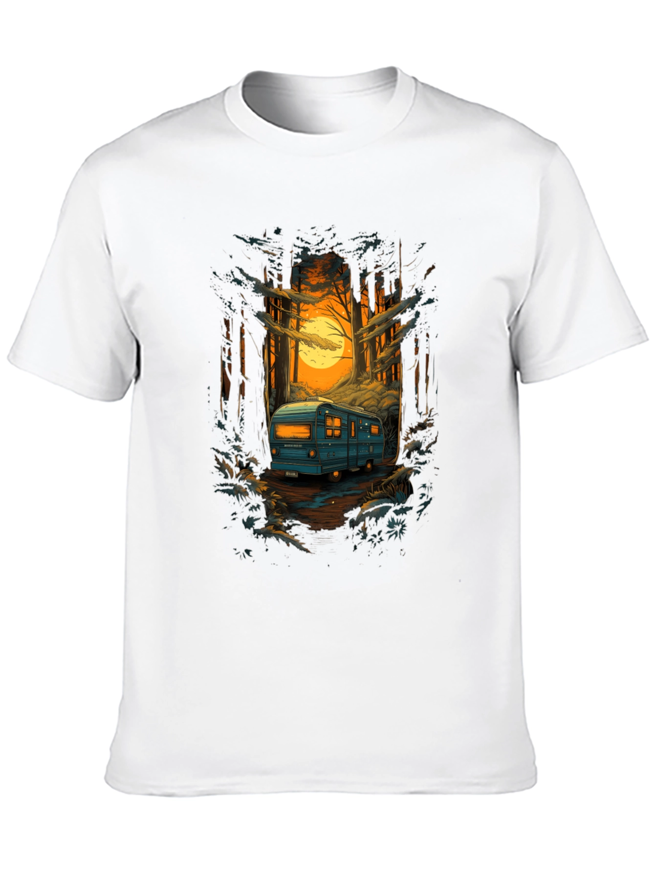 Adventure Awaits: RV in Forest T-Shirt