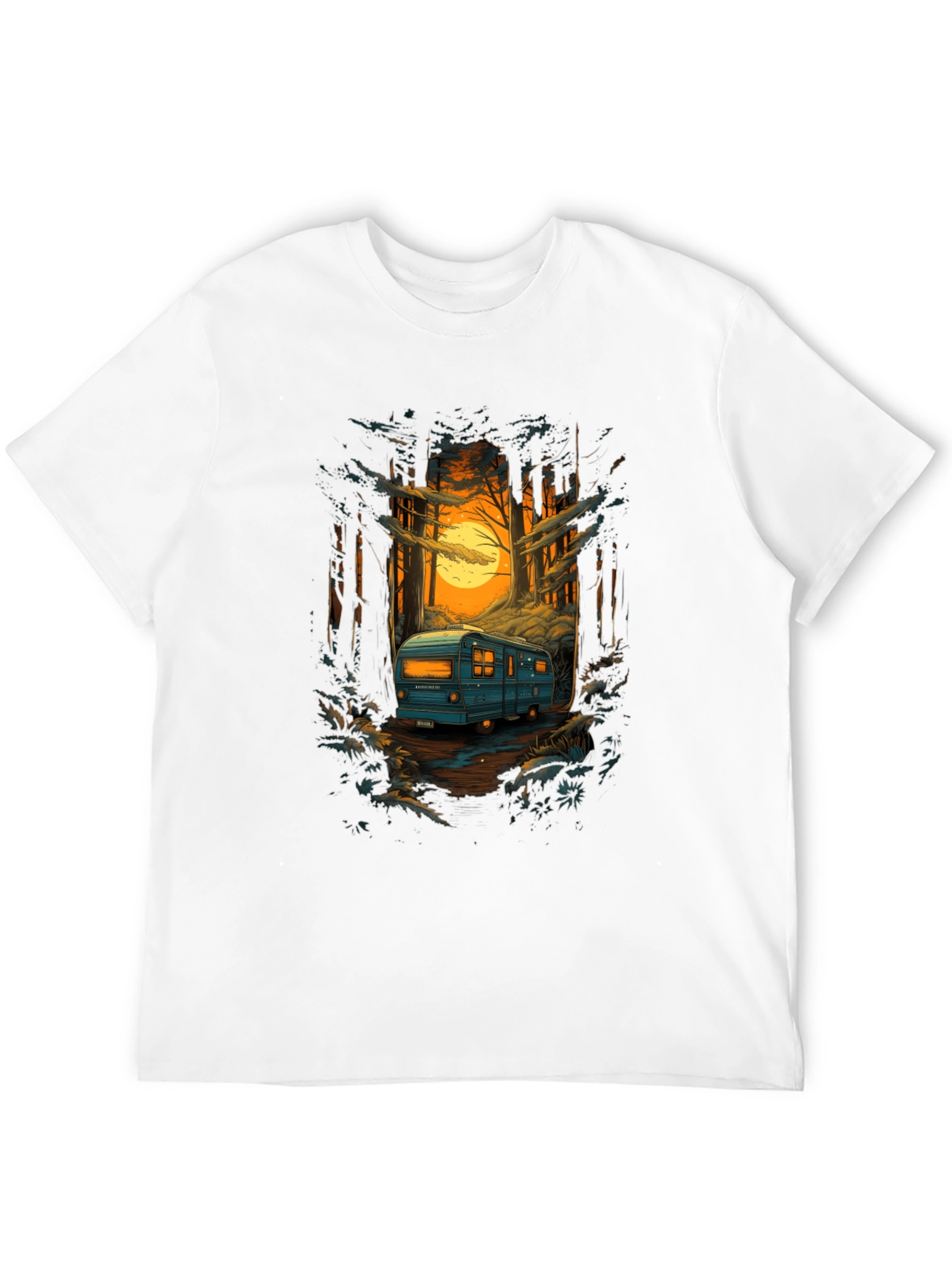 Adventure Awaits: RV in Forest T-Shirt