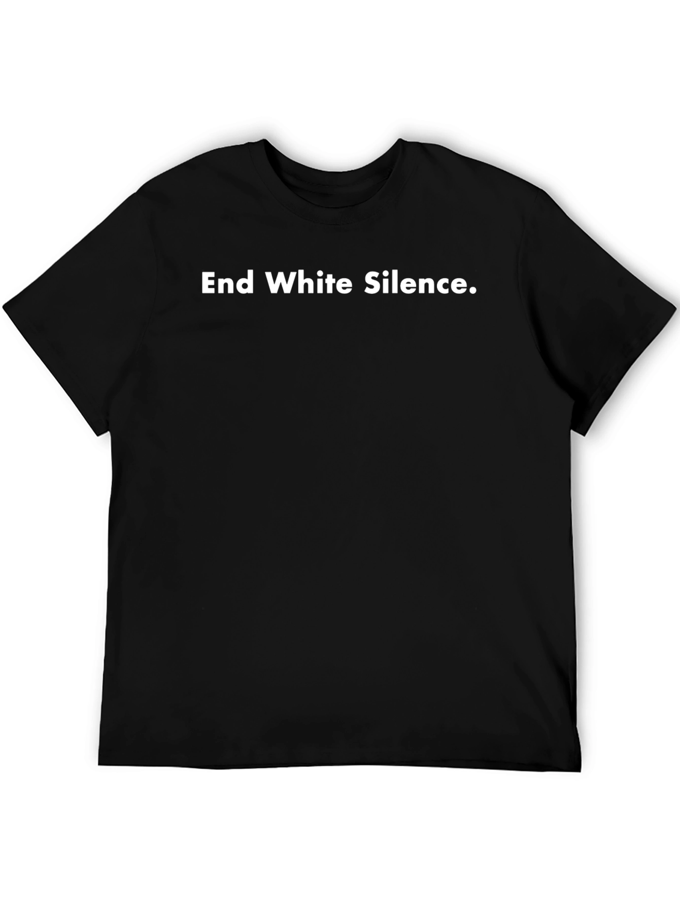End White Silence Black T-Shirt