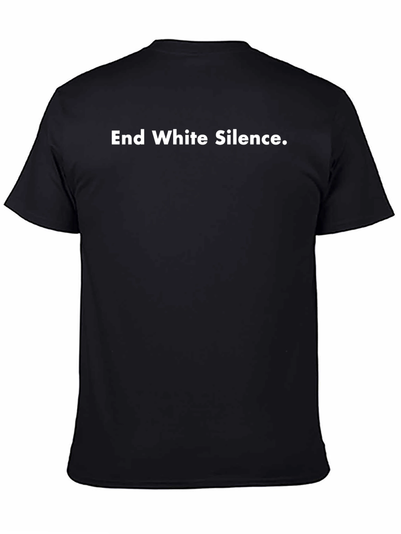 End White Silence Black T-Shirt