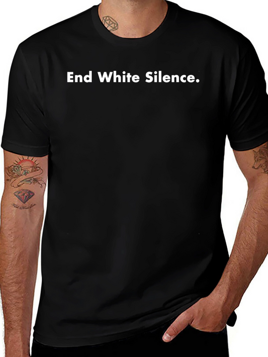 End White Silence Black T-Shirt