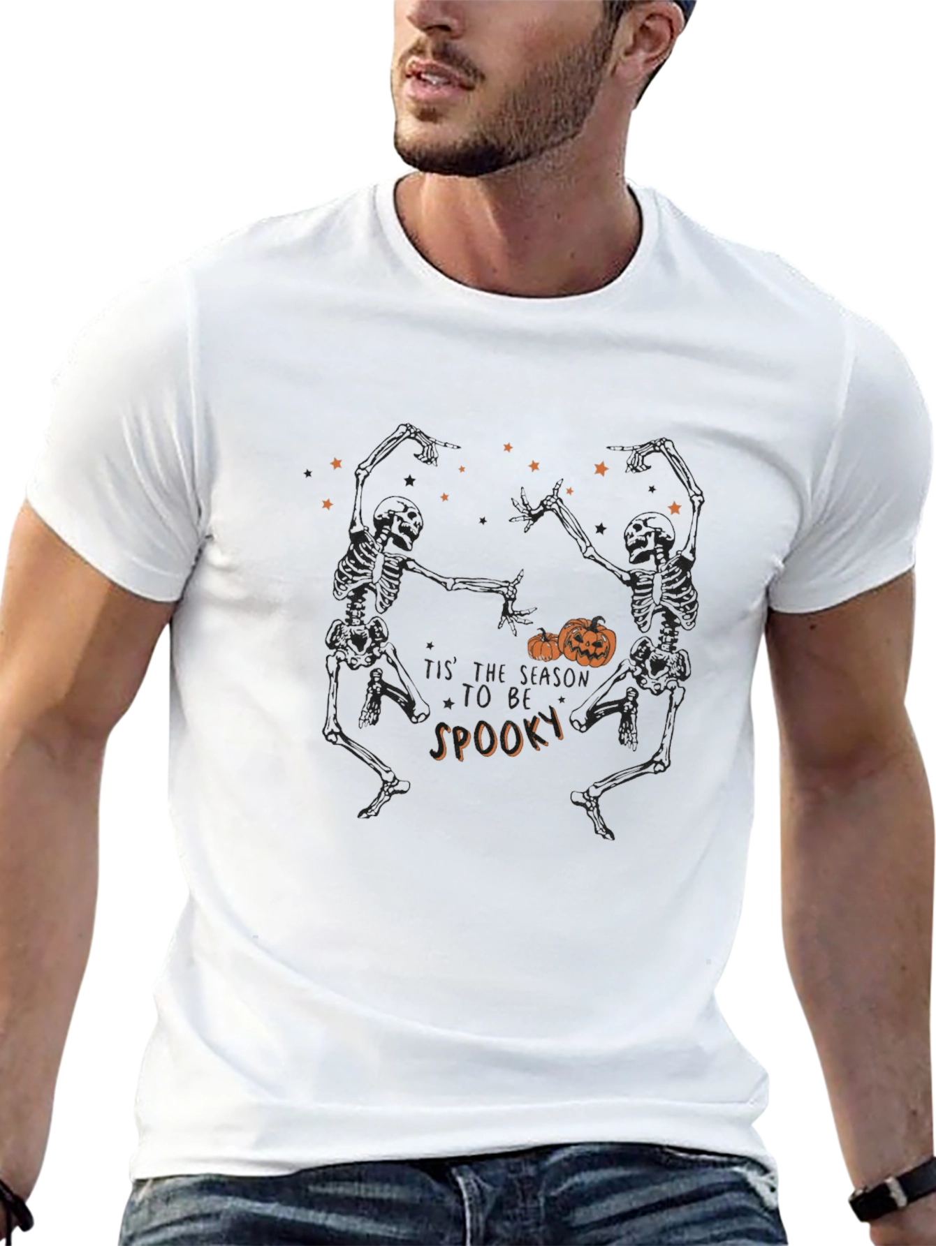 Spooky Season Skeleton Graphic Tee