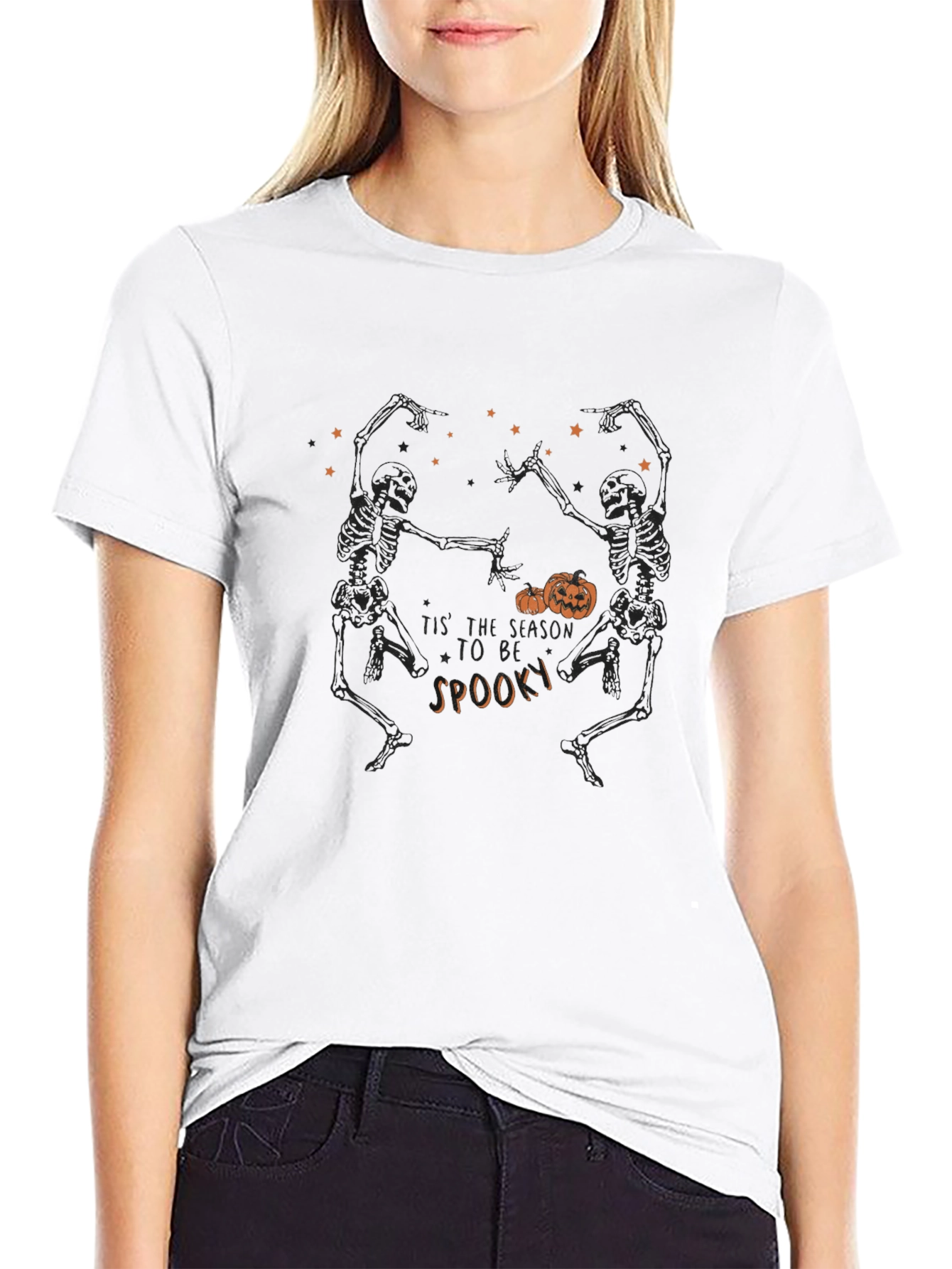 Spooky Season Skeleton Graphic Tee