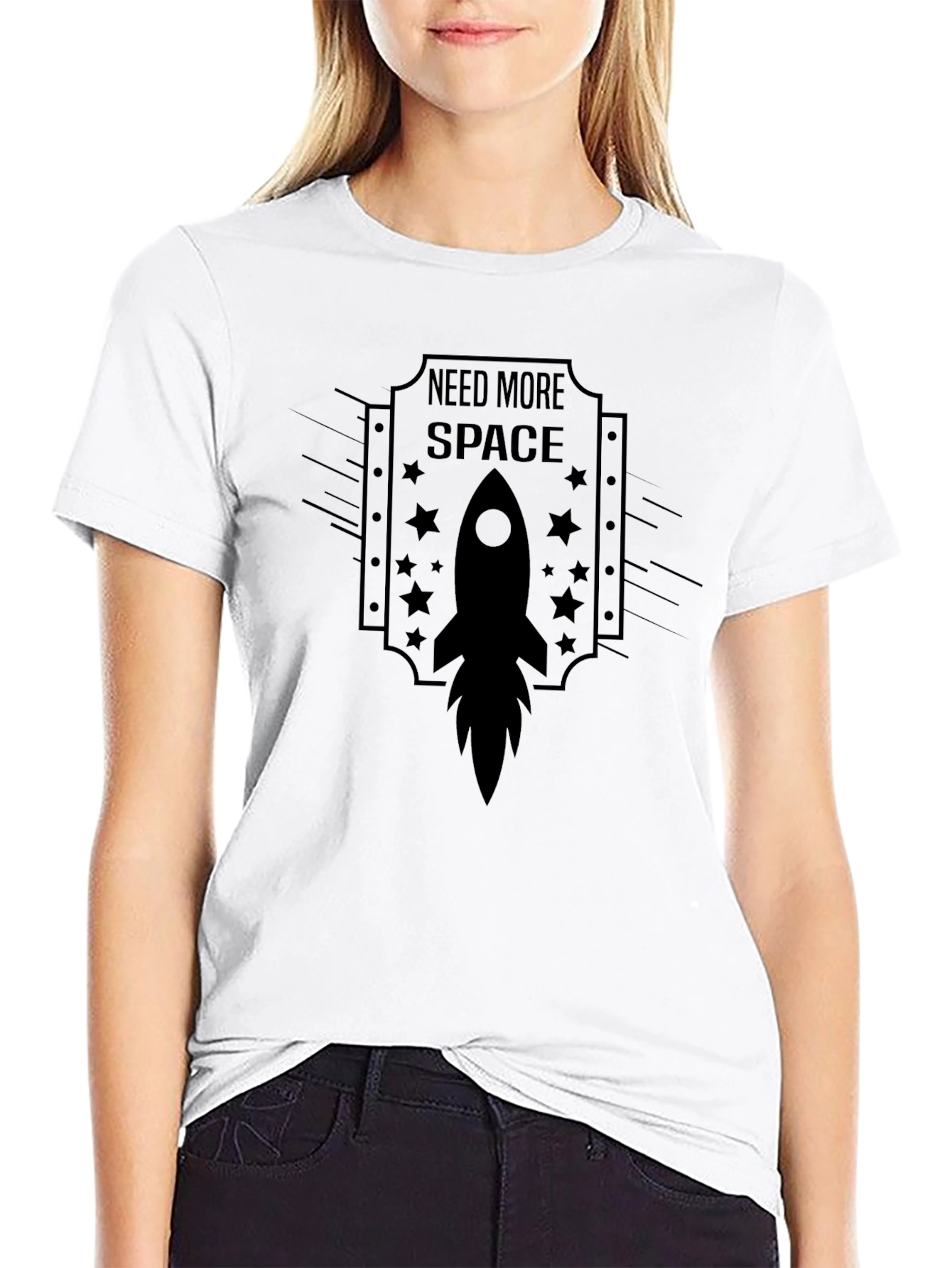 Need More Space Rocket Graphic T-Shirt