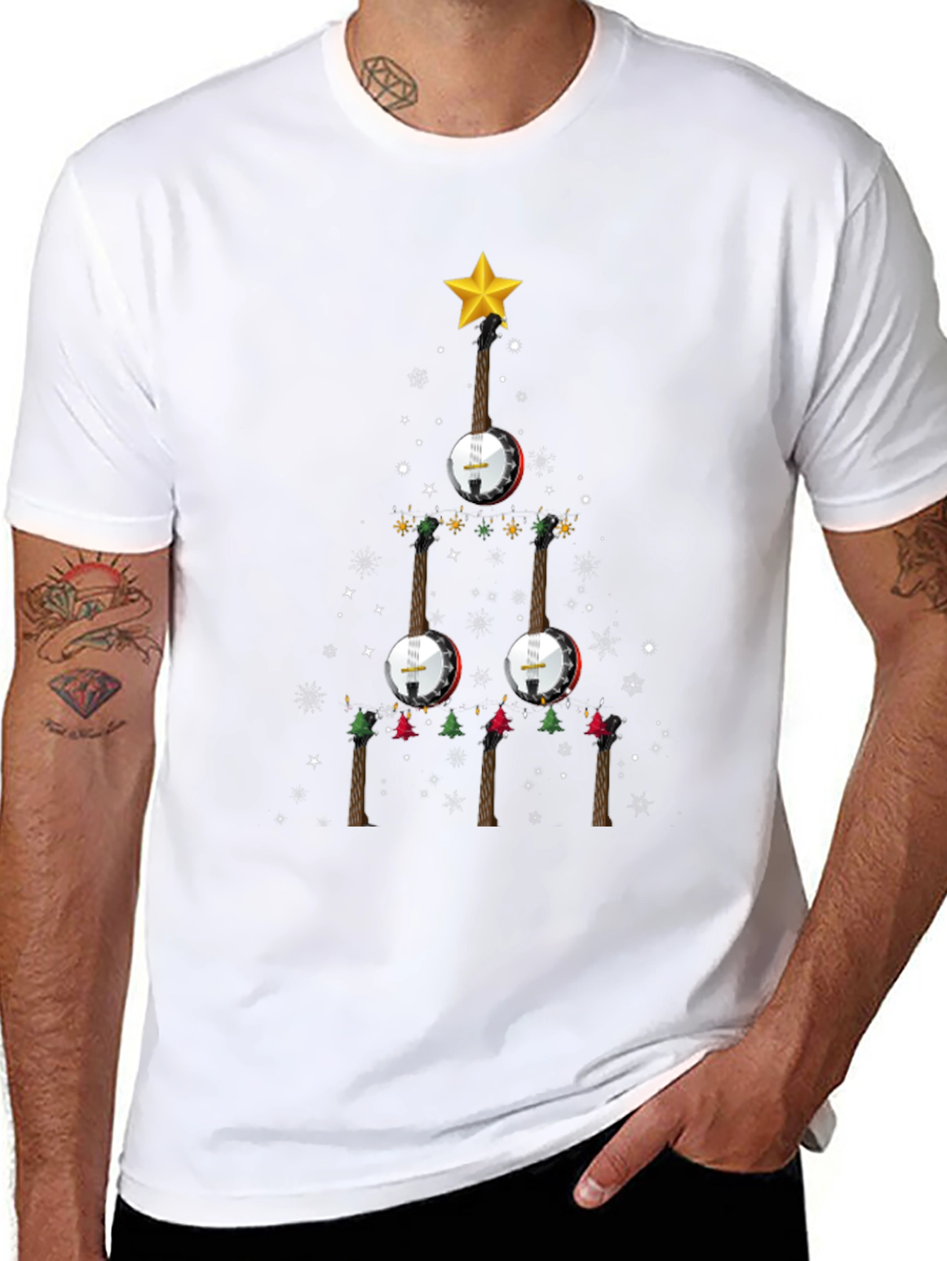 Banjo Christmas Tree Graphic Tee