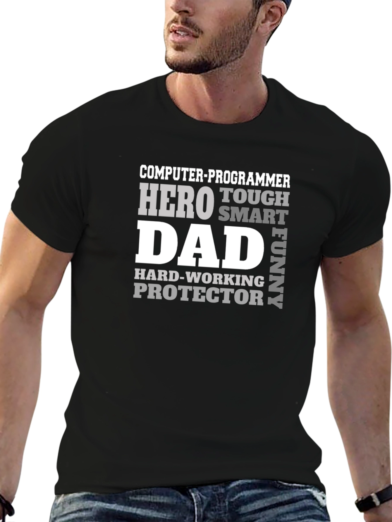 Computer Programmer Dad Hero T-Shirt