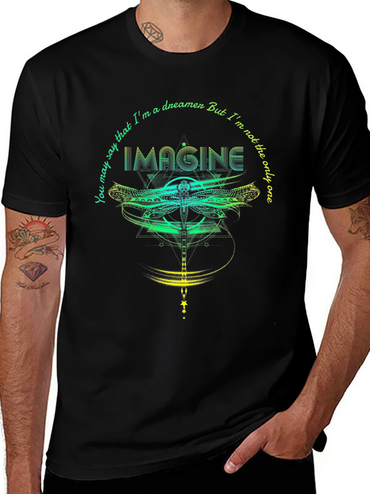 Imagine Dragonfly Graphic T-Shirt - Dreamer Tee