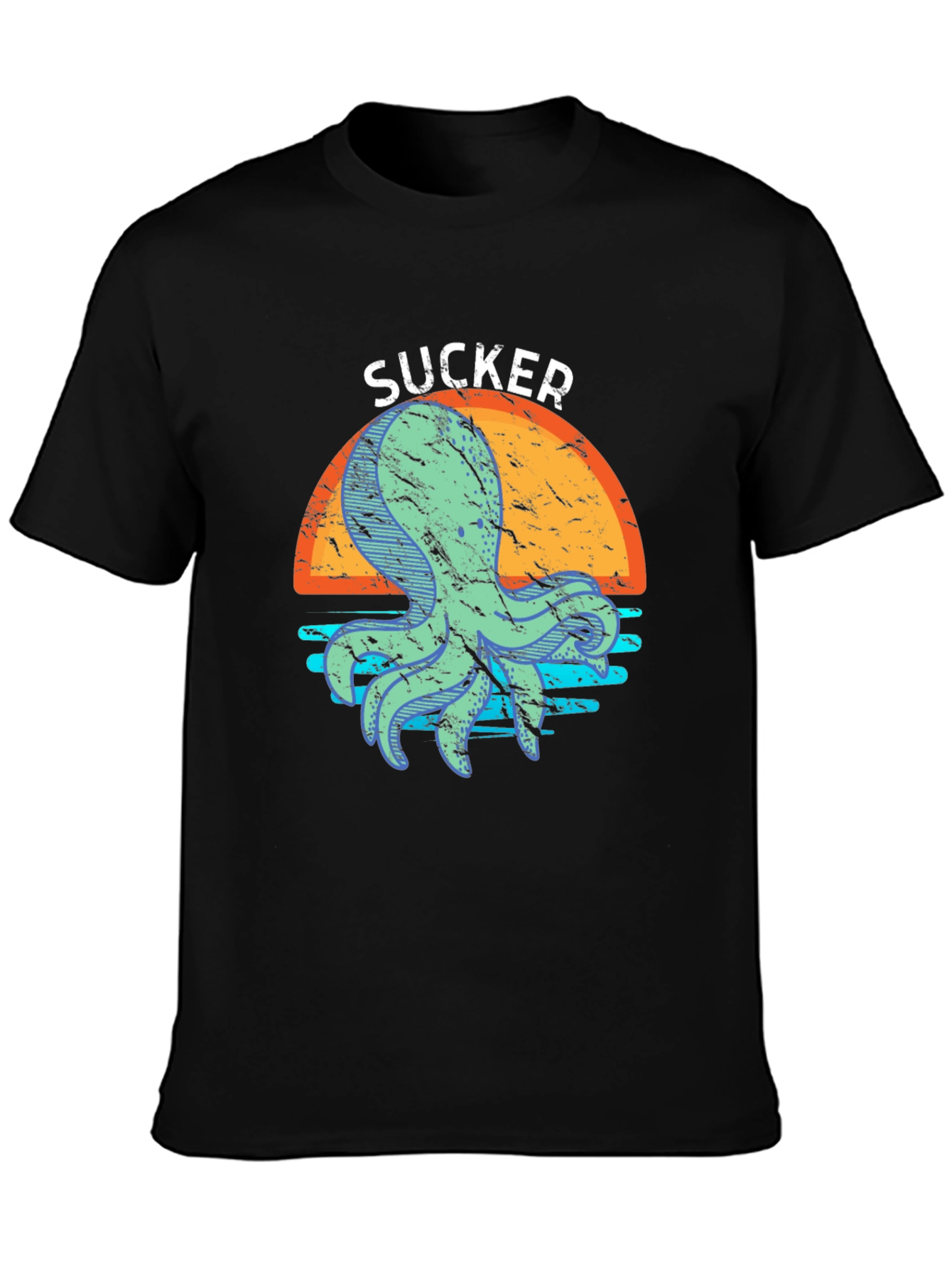 Sucker Octopus Graphic T-Shirt - Cool Sea Creature Tee