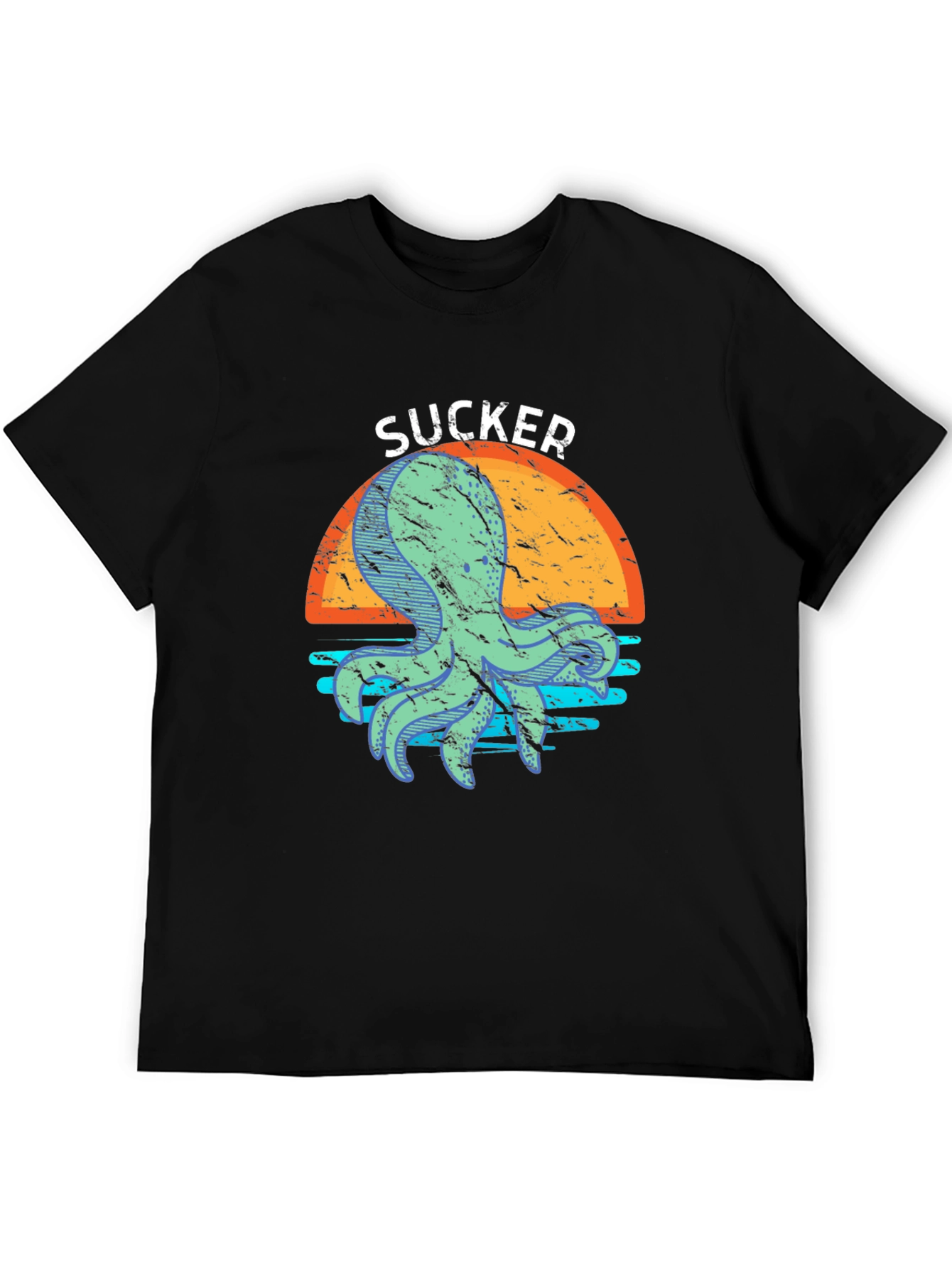 Sucker Octopus Graphic T-Shirt - Cool Sea Creature Tee