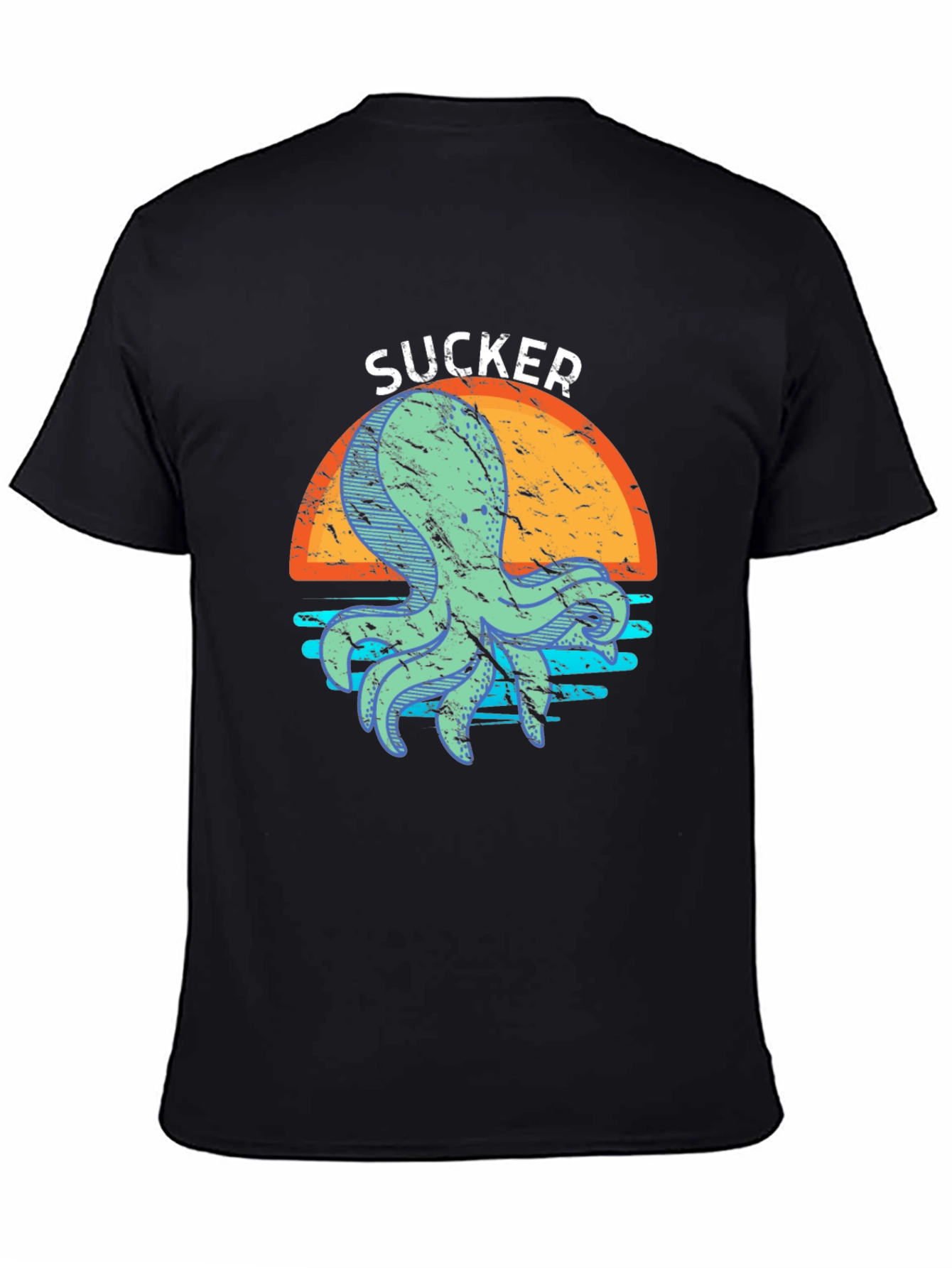 Sucker Octopus Graphic T-Shirt - Cool Sea Creature Tee