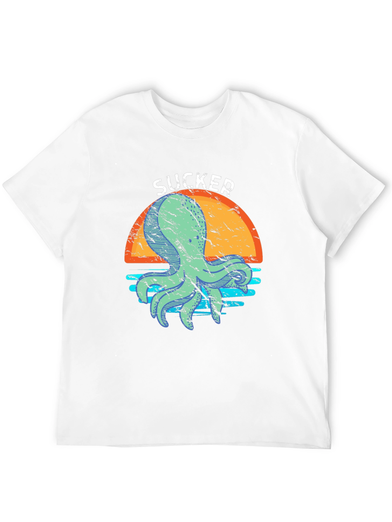 Sucker Octopus Graphic T-Shirt - Cool Sea Creature Tee