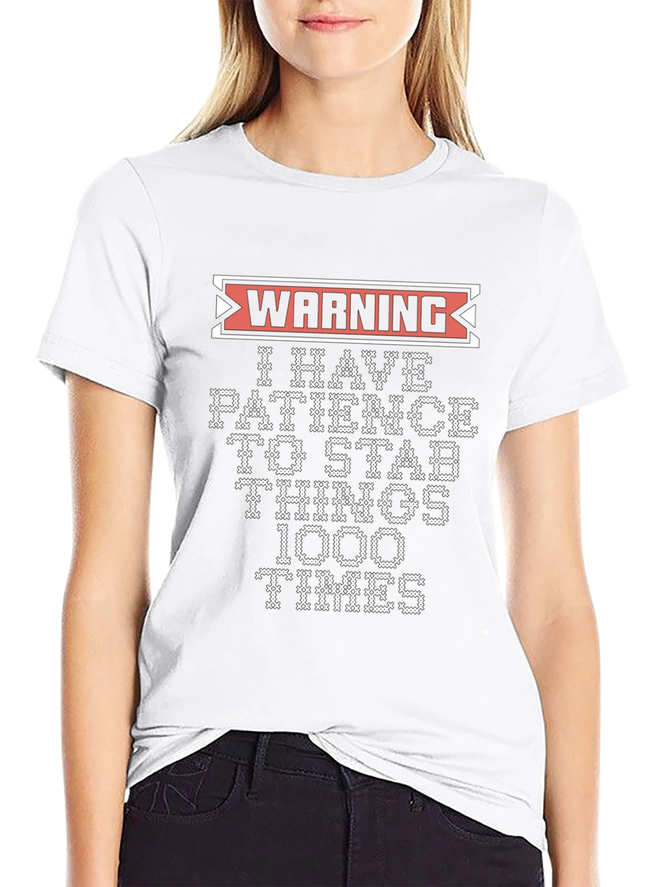 Warning: I Have Patience Graphic Novelty T-Shirt