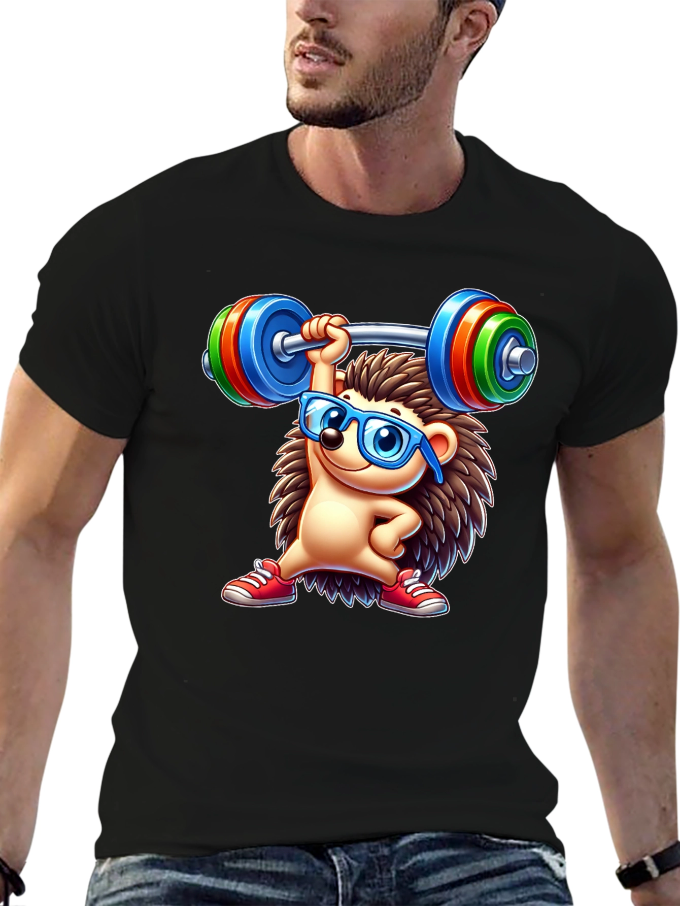 Workout Hedgehog Graphic Tee